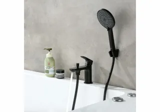 Смеситель на борт ванны Aquatek Альфа AQ1944MB чёрный матовый